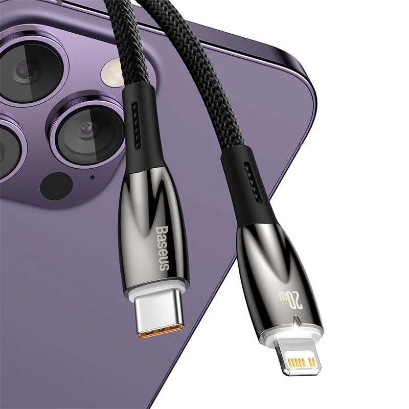Baseus Glimmer Series Fast Charging Data Cable Type-C to iP 20W 1m/2m