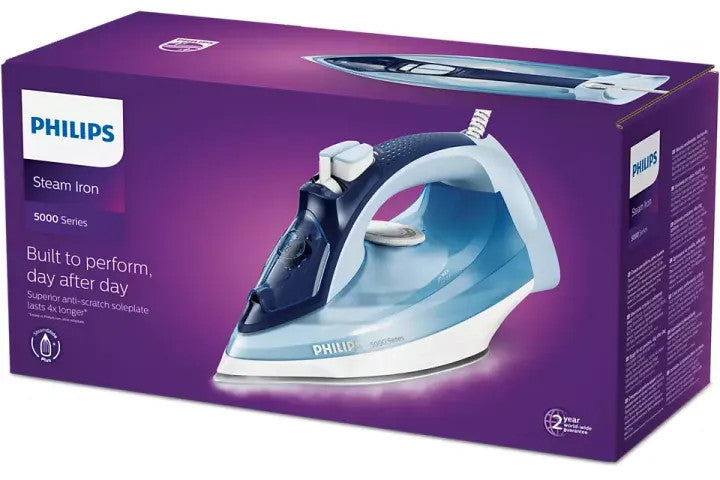 Philips NEW 5000 series Steam Iron DST5030 , 2400 W to heat quickly ,with 2 years International warranty from Philips