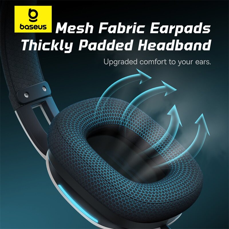 Baseus GoPlay 1+ Max Gaming Wired Headphones7.1 Virtual Surround Sound High SNR for Crisp Audio 40mm+10mm Dual Large Drivers