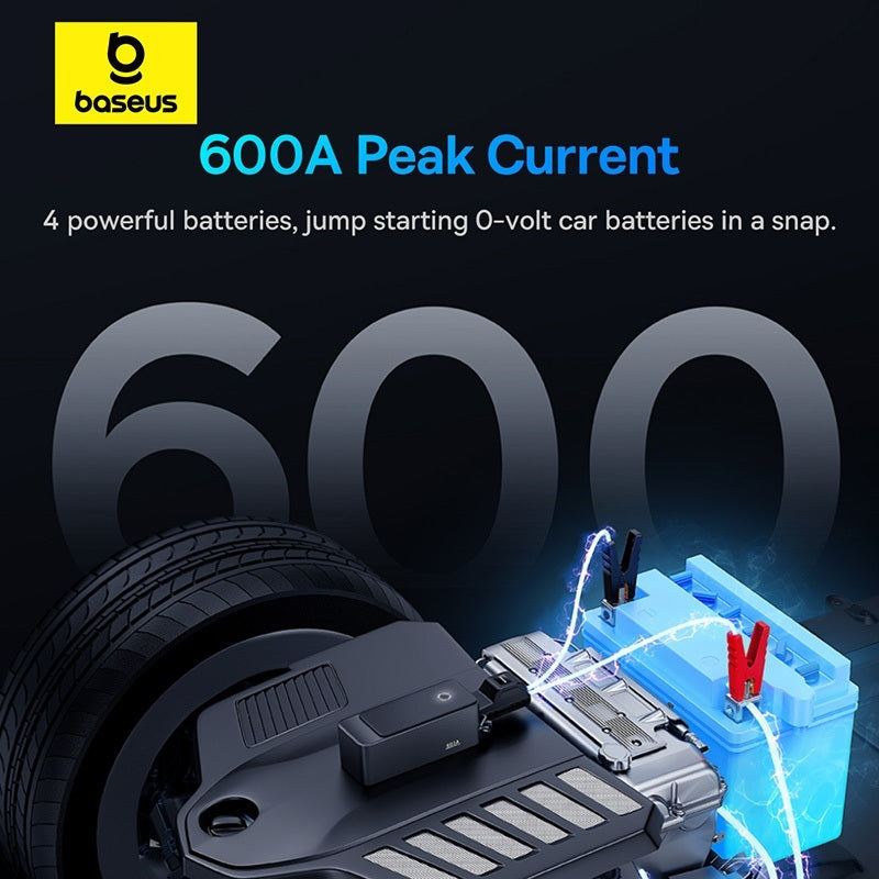 Baseus Super Energy Alpha Jump Starter 600A Automotive-Grade Compact Lightweight Super-Long Standby