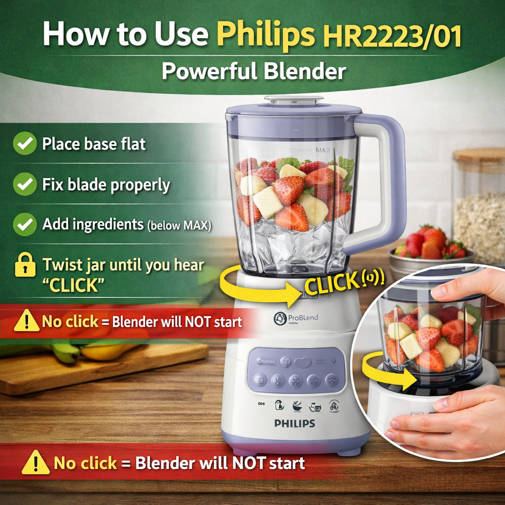PHILIPS Blender Core 5000 Series - ProBlend Crush Technology, powerful, perfectly crushed ice, 2X faster - HR2223/01