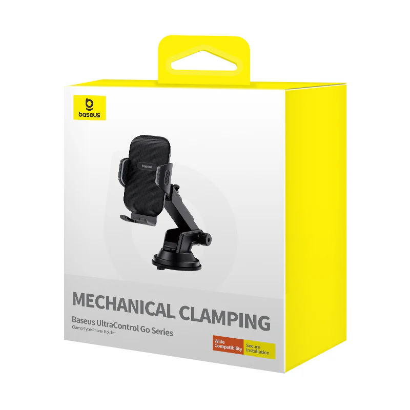 Baseus UltraControl Go Series Clamp-Type Phone Holder (Suction Cup Version) Cluster Black