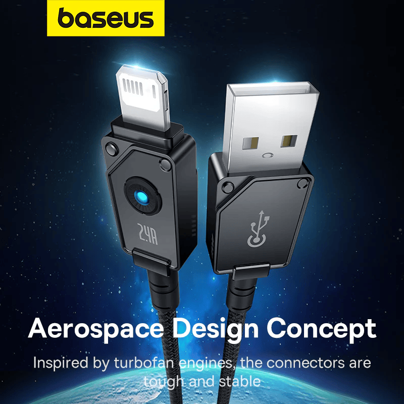 Baseus Unbreakable Series Fast Charging Data Cable USB to iP 2.4A 1m/2m
