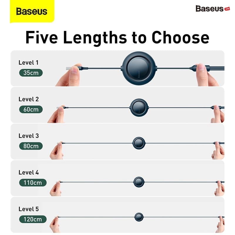 Baseus 3 in 1 Retractable 100W Fast Charging Data Cable For iPhone 14 Pro Max 13 12 11 X XR iPad Type C to Lightning Micro USB C Cable for Samsung S23 S22 Xiaomi Fast Charger Cable