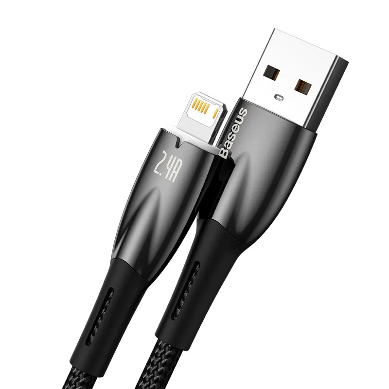 Baseus Glimmer Series Fast Charging Data Cable USB to iP 2.4A 1m/2m