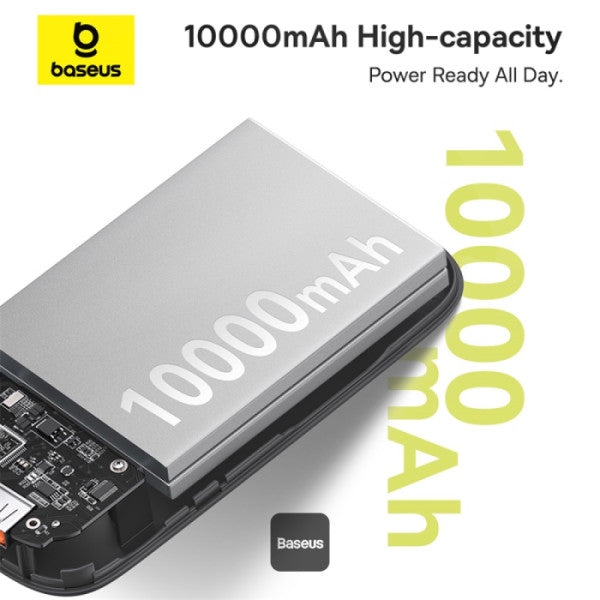 Baseus Qpow 2 Digital Display Fast-Charging Power Bank with 2 Built-in Type-C Cable 10000mAh 30W