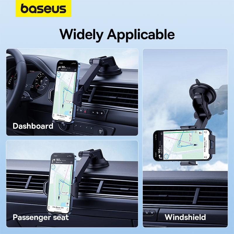 Baseus UltraControl Go Series Clamp-Type Phone Holder (Suction Cup Version) Cluster Black