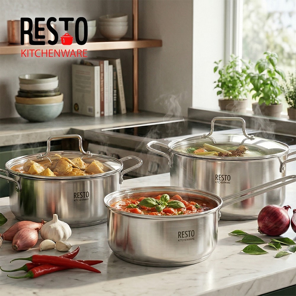 RESTO KITCHENWARE GINAN COOKWARE SET 6 PCS 92025