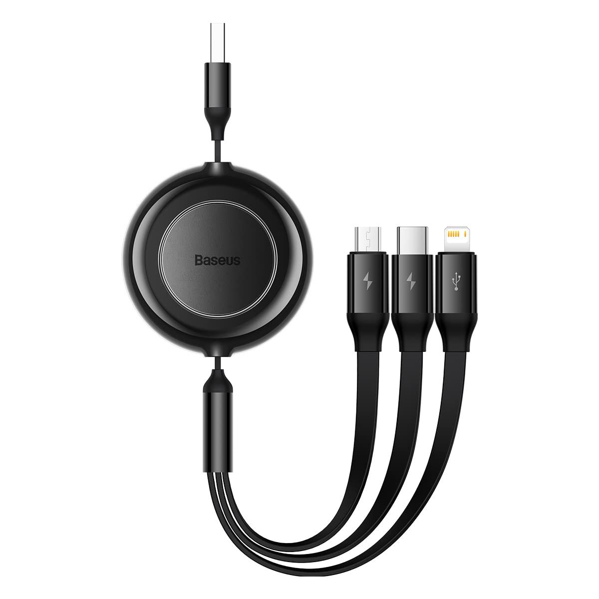 Baseus 3 in 1 Retractable 100W Fast Charging Data Cable For iPhone 14 Pro Max 13 12 11 X XR iPad Type C to Lightning Micro USB C Cable for Samsung S23 S22 Xiaomi Fast Charger Cable