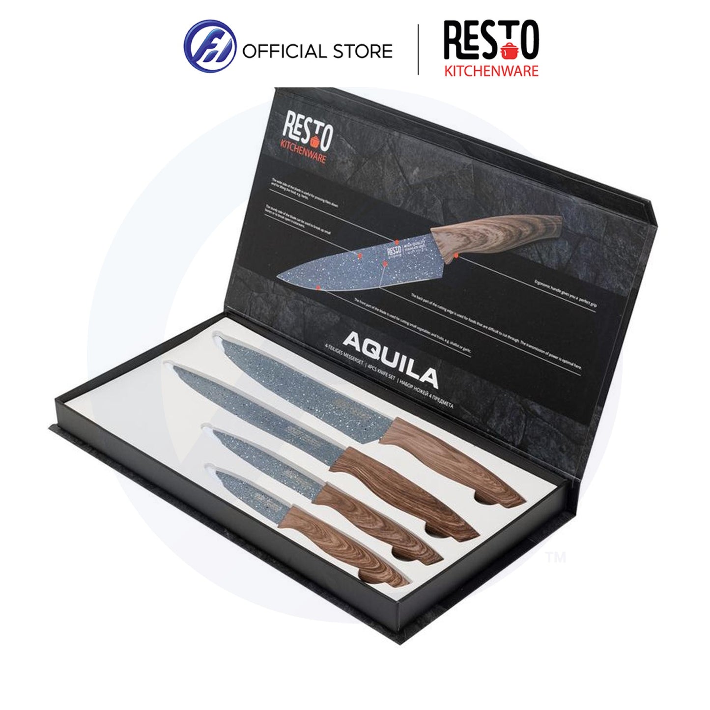 Resto Kitchenware Aquila 95503 4 pcs Knife set