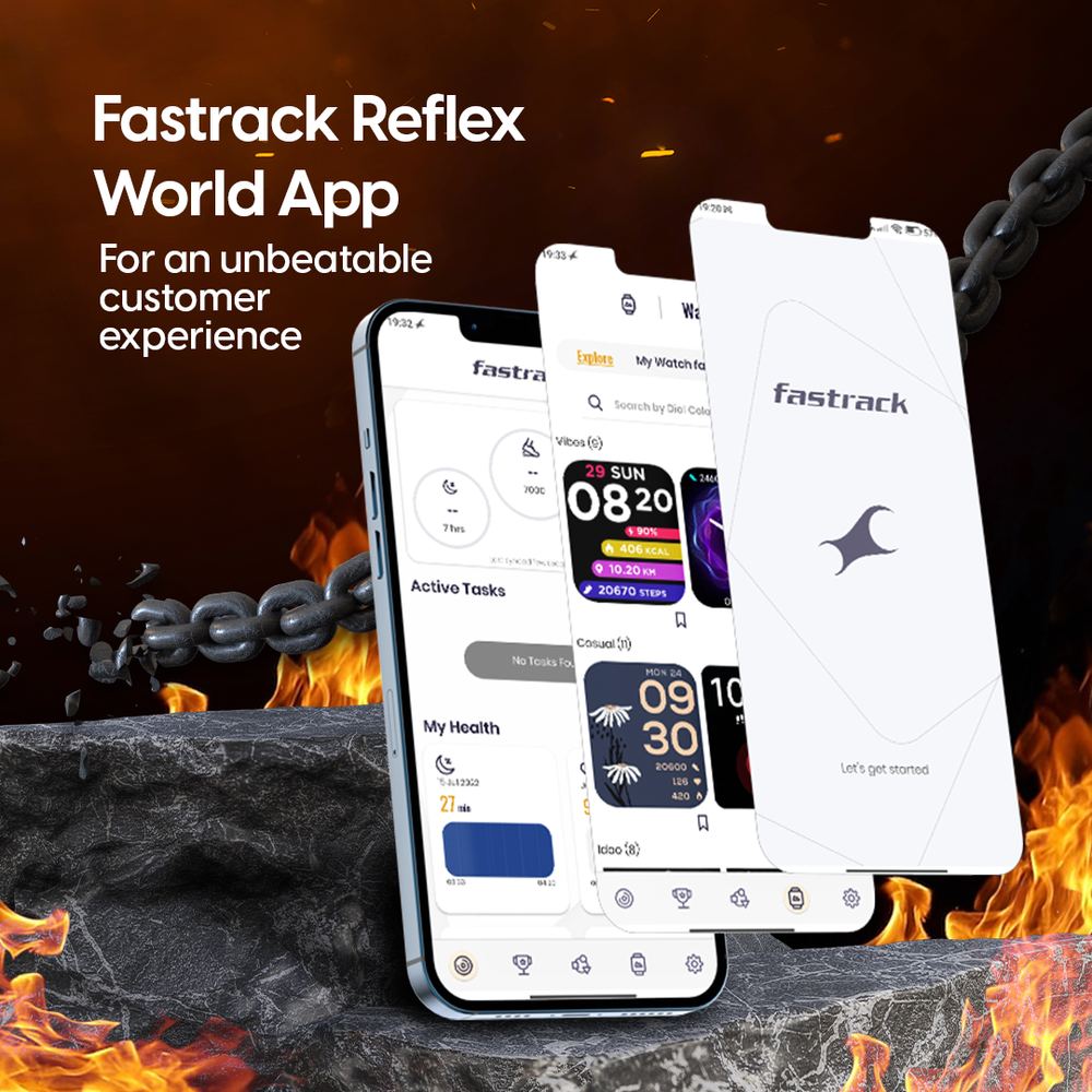 Fastrack Reflex Invoke Smartwatch Black: BT Calling, Advanced Chipset, Breathing Rate, IP68