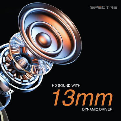 Just Corseca Spectre Wireless Earbuds : ANC | ENC | Quad Mike | Soft Touch (White)