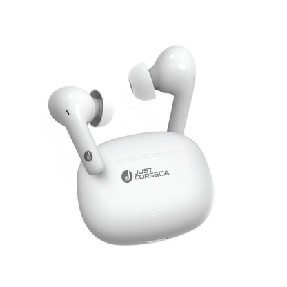 Just Corseca Skiepods in-Ear Truly Wireless Earbuds with 45H of Playtime, Quad Mic with ENC
