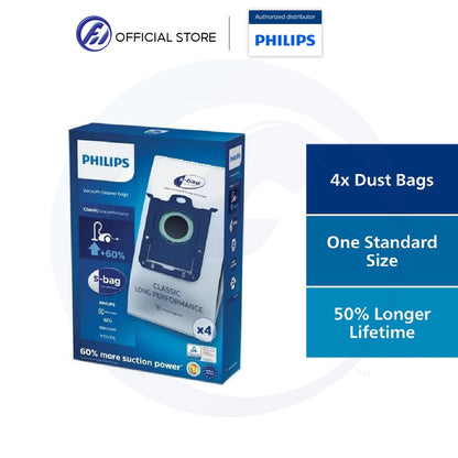 PHILIPS S-Bag Vacuum Cleaner Bags - FC8021/03 - Longer performance, better filtration