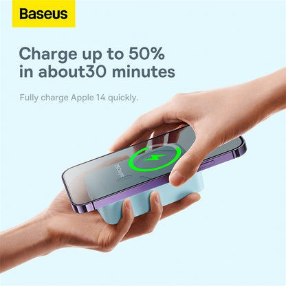 Baseus 10000mAh PD 20W Power Bank USB Type C Mini Magnetic Wireless Charge with Auto-wake Powerbank For iPhone 16 15 14 Pro Max