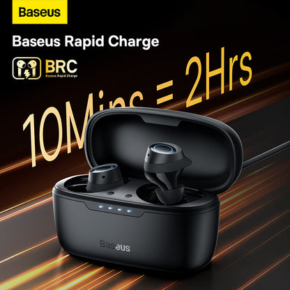 Baseus MA10 Wireless Earbuds Bluetooth 5.3 Bluetooth Earpiece Earphone CVC 48dB Noise Cancelling Earbuds Touch Control IP6 Dustproof and Waterproof