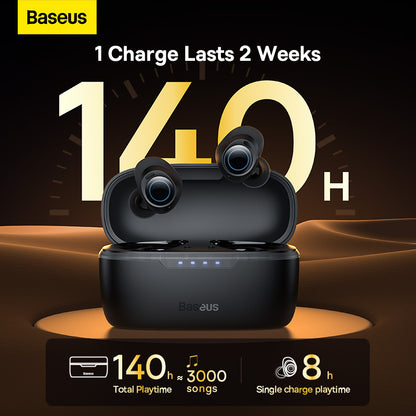 Baseus MA10 Wireless Earbuds Bluetooth 5.3 Bluetooth Earpiece Earphone CVC 48dB Noise Cancelling Earbuds Touch Control IP6 Dustproof and Waterproof