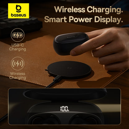Baseus Bowie MA10 Pro Wireless IPX6 Waterproof Bluetooth Earphone With Active Noise Cancellation Super Long Battery Life Wireless Earbuds Premium Sound With 4 ENC Mics