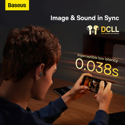 Baseus MA10 Wireless Earbuds Bluetooth 5.3 Bluetooth Earpiece Earphone CVC 48dB Noise Cancelling Earbuds Touch Control IP6 Dustproof and Waterproof