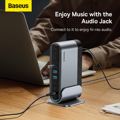 Baseus 17 in 1 USB C HUB Type C to Multi HDMI USB 3.0 with Power Adapter Docking Station for MacBook Pro RJ45 OTG USB Ports USB C HUB
