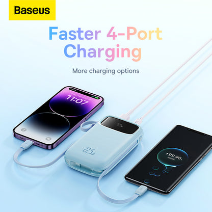 Baseus Power Bank 20000mAh/10000mAh PD 22.5W 20W Fast Charging Powerbank Dual-Cable Digital Display 4 Ports