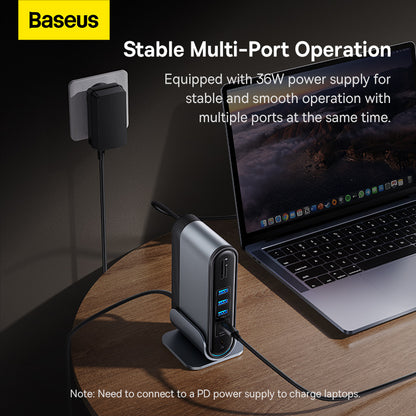 Baseus 17 in 1 USB C HUB Type C to Multi HDMI USB 3.0 with Power Adapter Docking Station for MacBook Pro RJ45 OTG USB Ports USB C HUB