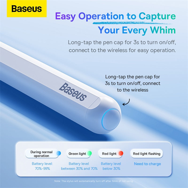 Baseus Stylus Pen For Apple Pencil 2 with Wireless Charging for iPad Air 4 Pro 11 12.9 Mini 6 Fine Point Stylus for Touch Screen