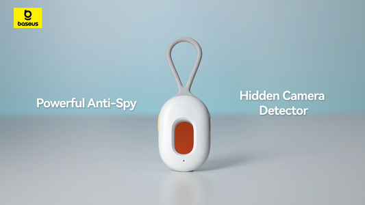 Baseus Mini Camera Detector Hidden Camera Portable Pinhole Hidden Lens Detect Gadget Anti-Peeping Detector With USB Cable For Travel Hotel