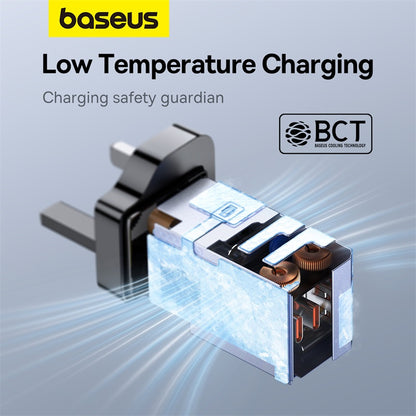 Baseus 65W GaN5 Pro Fast Charger PD3.0 QC4.0 USB C Quick Charger 3 Type C 1 USB A Charger For iPhone 14 13 Pro Max 12 11 Laptop Sumsung Huawei Tablet【Free 1M Type-C Cable】
