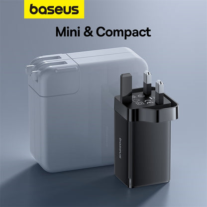 Baseus 65W GaN5 Pro Fast Charger PD3.0 QC4.0 USB C Quick Charger 3 Type C 1 USB A Charger For iPhone 14 13 Pro Max 12 11 Laptop Sumsung Huawei Tablet【Free 1M Type-C Cable】
