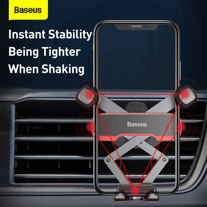 Baseus Car Phone Holder for Car Air Vent Mount Cell Phone Support Phone Holder Stand for iPhone Samsung Metal Gravity Phone Hold