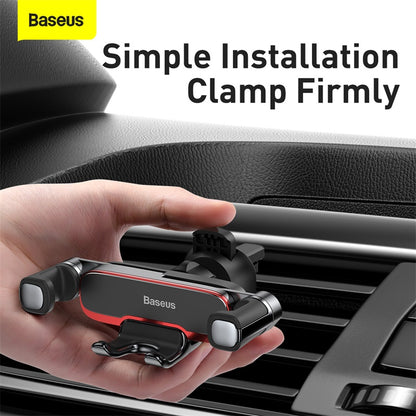 Baseus Car Phone Holder for Car Air Vent Mount Cell Phone Support Phone Holder Stand for iPhone Samsung Metal Gravity Phone Hold