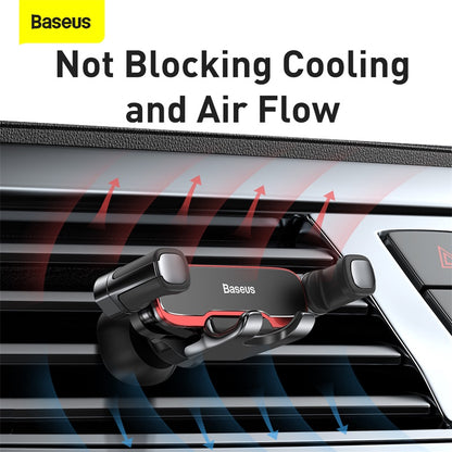 Baseus Car Phone Holder for Car Air Vent Mount Cell Phone Support Phone Holder Stand for iPhone Samsung Metal Gravity Phone Hold