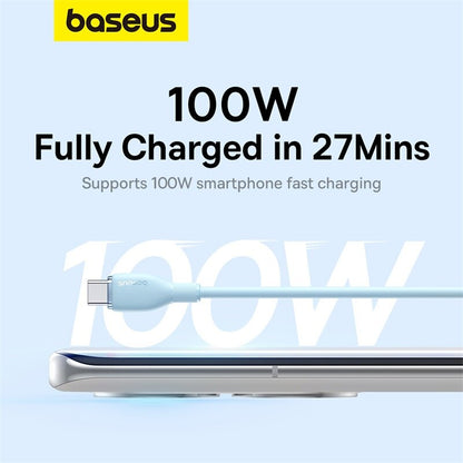 Baseus 100W USB to Type C Cable Charger 6A 3.0 QC Charge Fast Charging 480 Gbps Data Transfer for Samsung S23 Huawei Realme Xiaomi Laptop Android