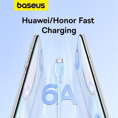 Baseus 100W USB to Type C Cable Charger 6A 3.0 QC Charge Fast Charging 480 Gbps Data Transfer for Samsung S23 Huawei Realme Xiaomi Laptop Android