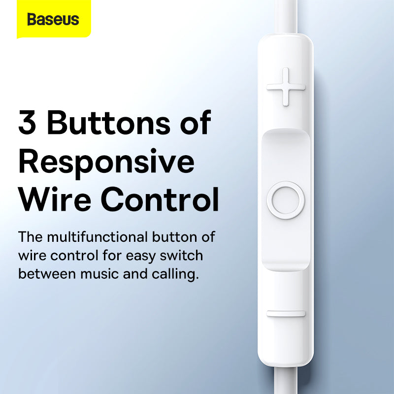 Baseus C17 Type-C Wired Earphones H17 3.5mm In Ear Earbuds With Mic For Xiaomi Samsung Huawei