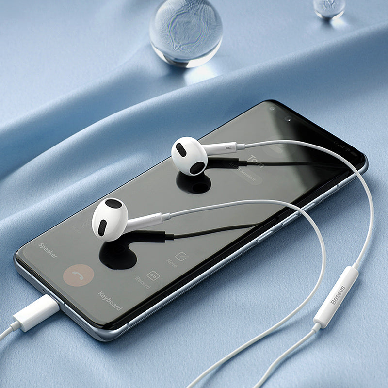 Baseus C17 Type-C Wired Earphones H17 3.5mm In Ear Earbuds With Mic For Xiaomi Samsung Huawei