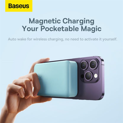 Baseus 20W Power Bank 20000mAh Mini Magnetic Wireless Charge with Auto-wake