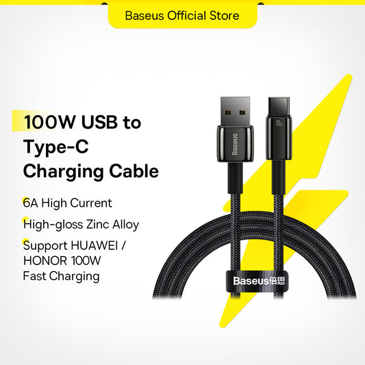 Baseus PD100W 2m/1m USB C Cable for MacBook Fast Charging USB to Type C Cable For Xiaomi Samsung Huawei Phone Charging Cable