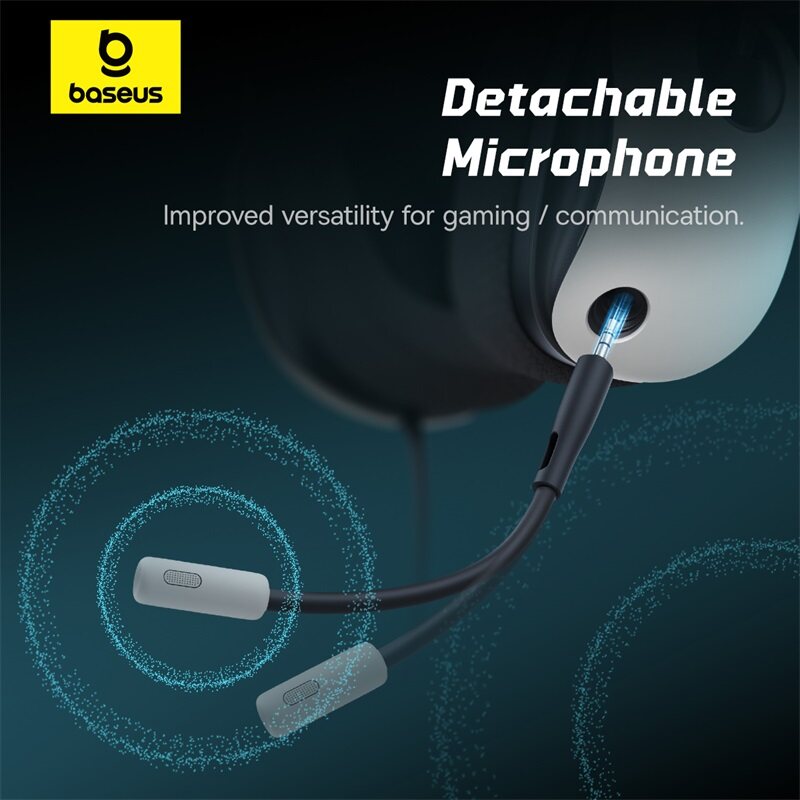 Baseus GoPlay 1+ Max Gaming Wired Headphones7.1 Virtual Surround Sound High SNR for Crisp Audio 40mm+10mm Dual Large Drivers