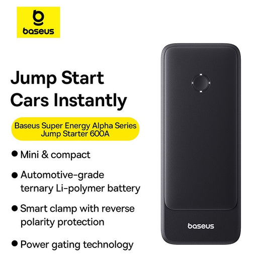 Baseus Super Energy Alpha Jump Starter 600A Automotive-Grade Compact Lightweight Super-Long Standby