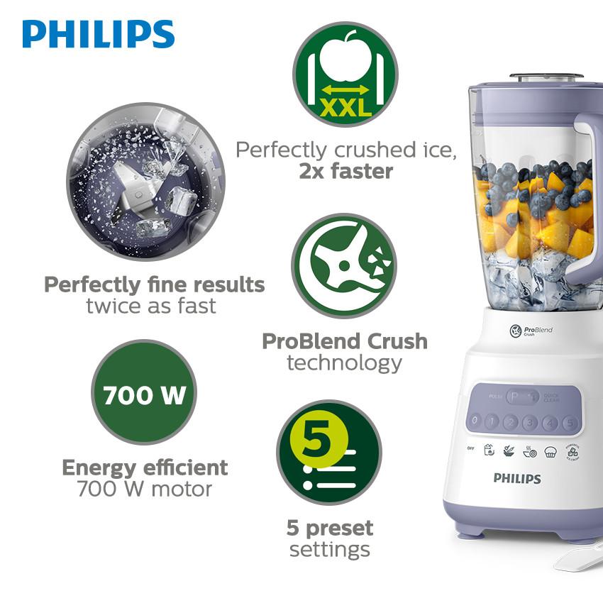 PHILIPS Blender Core 5000 Series - ProBlend Crush Technology, powerful, perfectly crushed ice, 2X faster - HR2223/01