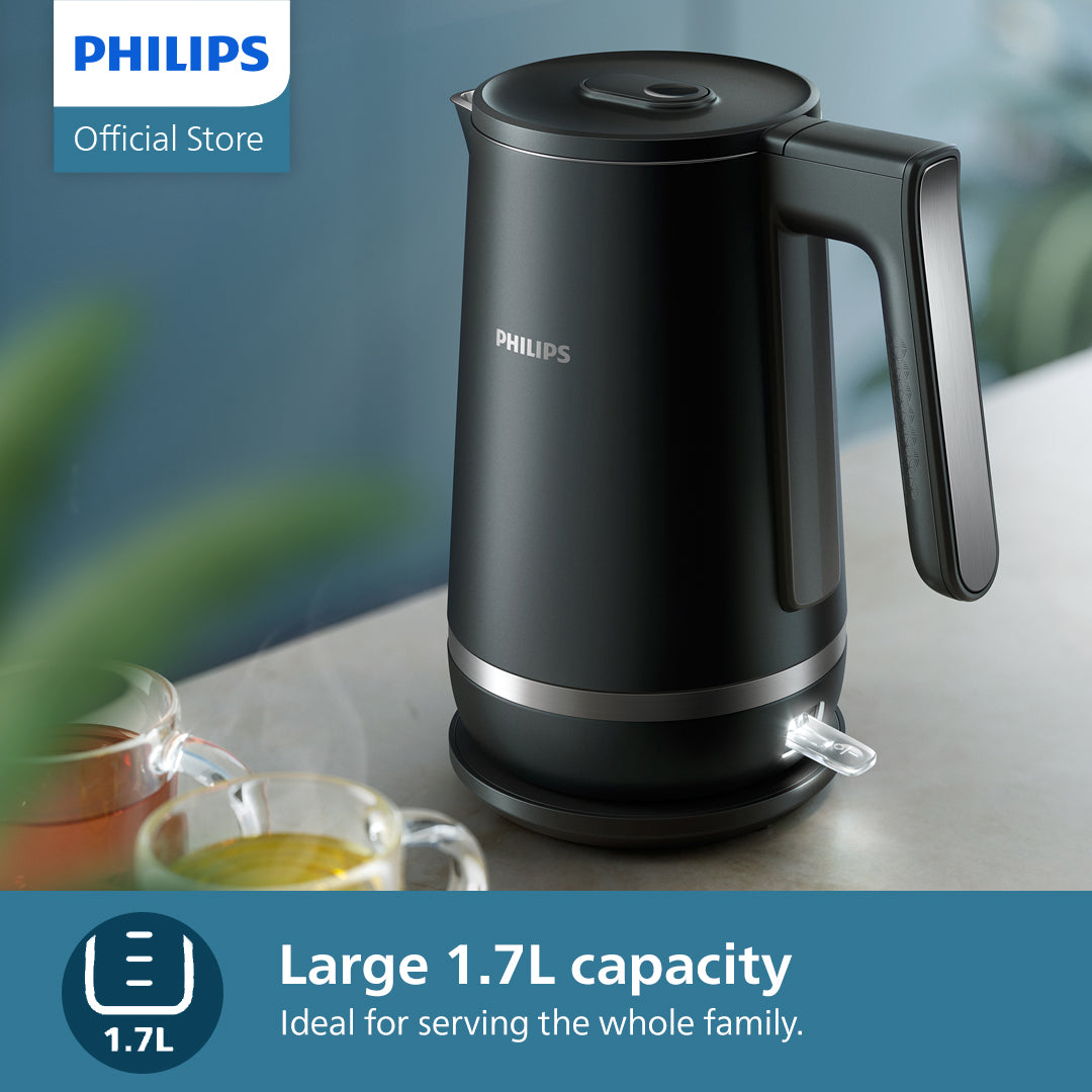 (NEW) PHILIPS Double Wall Kettle 5000 Series HD9395/90, 1.7L, Stainless Steel
