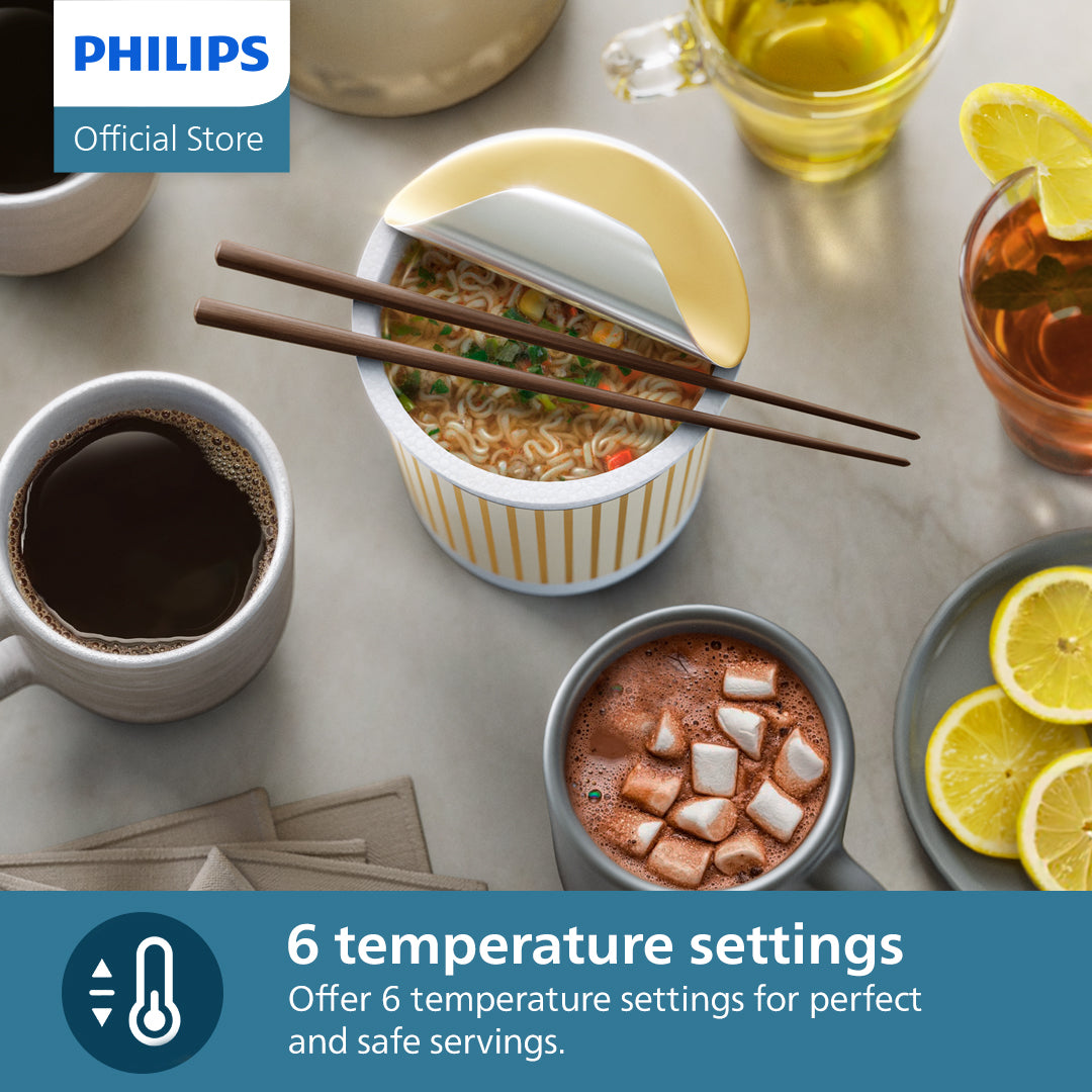 (NEW) PHILIPS Double Wall Kettle 7000 Series HD9396/90, 1.7L, Stainless Steel, Digital Display, Temperature Control