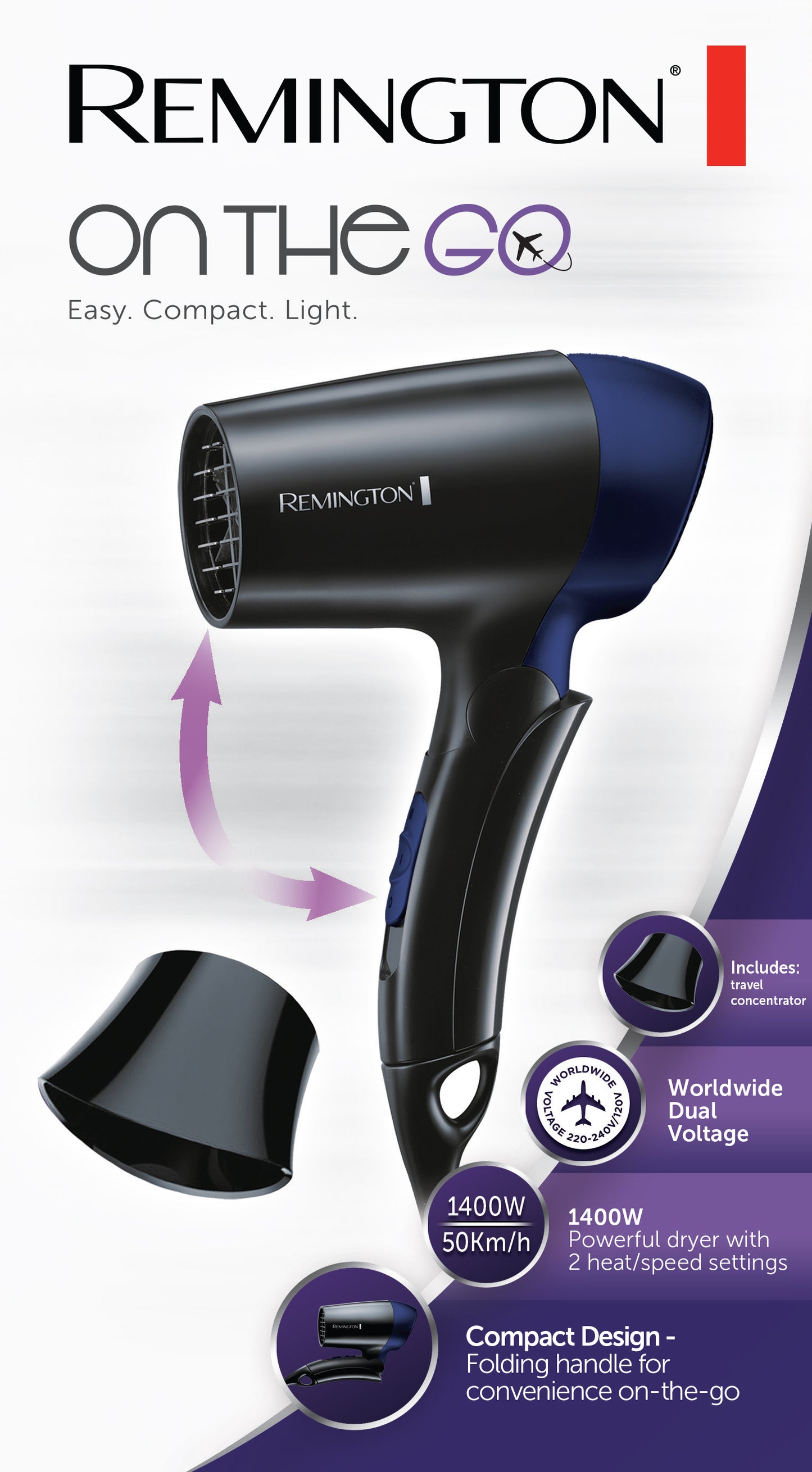 Remington D2400 Travel Dryer 1400