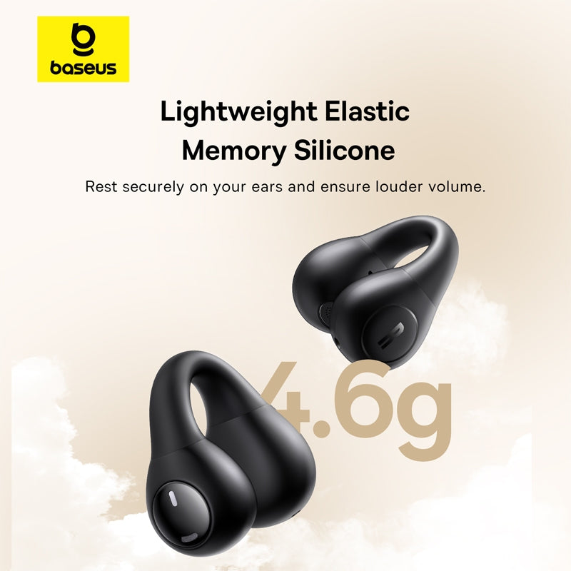 【Local Stock-48 hours shipped】Baseus Bass 15 Clip Open-Ear TWS Earbuds Wireless Earphone Bluetooth 5.4 Headphone ENC