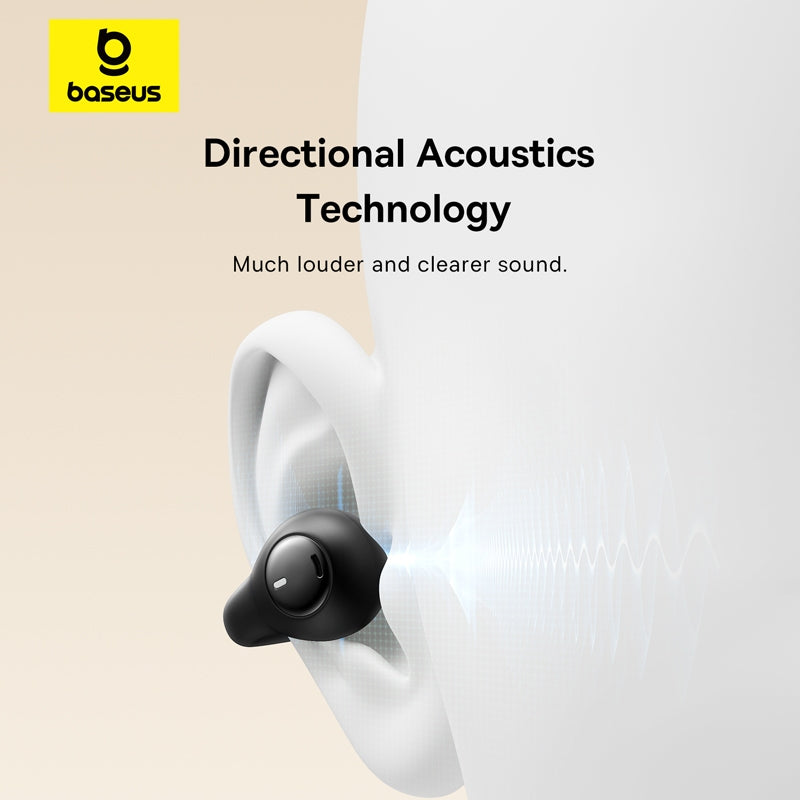 【Local Stock-48 hours shipped】Baseus Bass 15 Clip Open-Ear TWS Earbuds Wireless Earphone Bluetooth 5.4 Headphone ENC