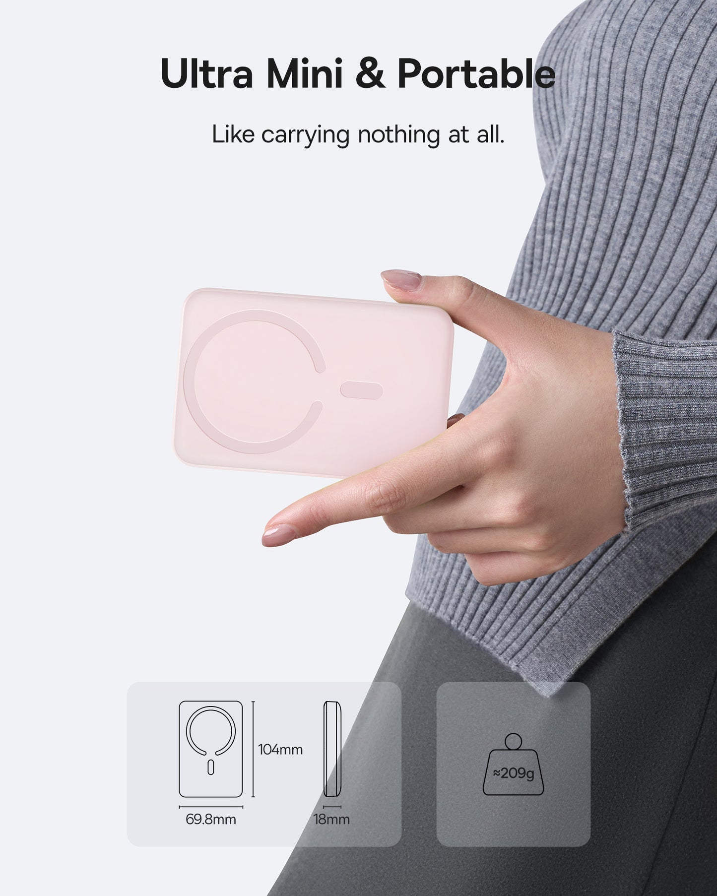 Baseus EnerFill FM11 Ultra-Mini Magnetic Power Bank 10000mAh 22.5W (Includes Simple Cable Type-C to Type-C 20V/3A 30cm)