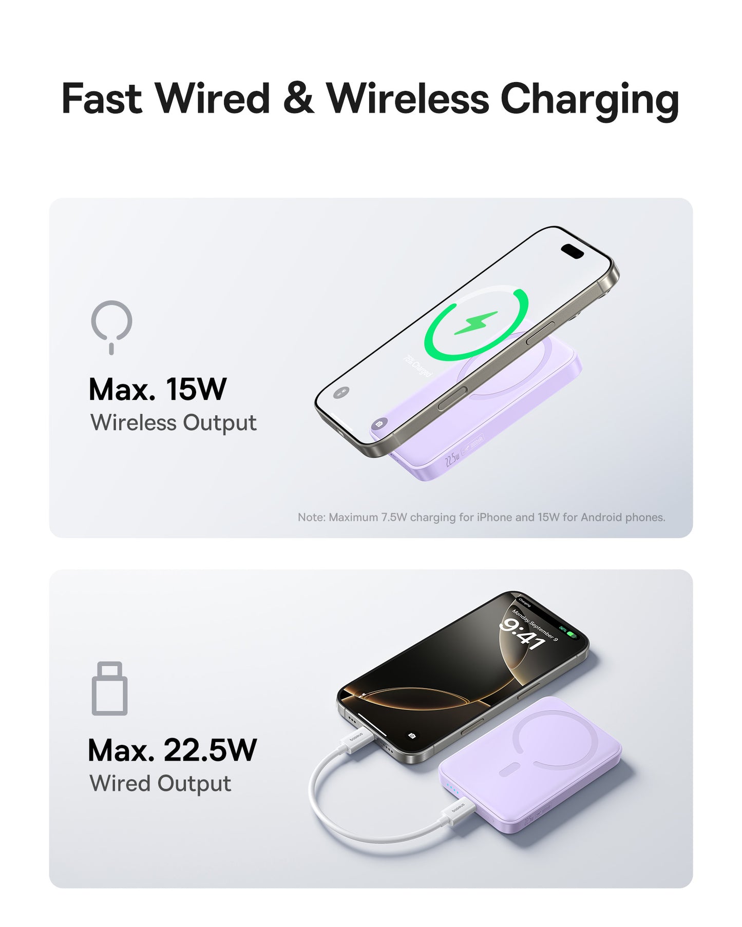 Baseus EnerFill FM11 Ultra-Mini Magnetic Power Bank 10000mAh 22.5W (Includes Simple Cable Type-C to Type-C 20V/3A 30cm)