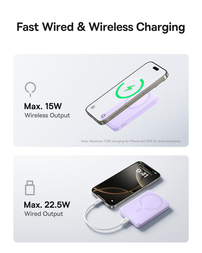 Baseus EnerFill FM11 Ultra-Mini Magnetic Power Bank 10000mAh 22.5W (Includes Simple Cable Type-C to Type-C 20V/3A 30cm)